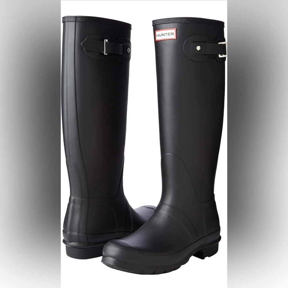 Hunter boots Original Tall Dark Slate Matte Original Rain Boot Size 10